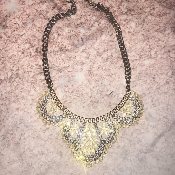 Aldo Jewelry - ALDO Gold Cream with silver jewels Necklace